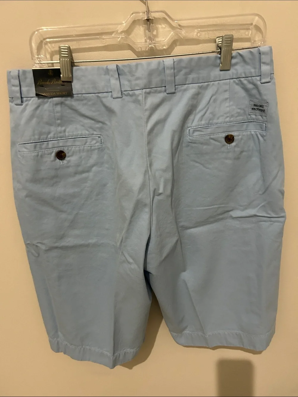 Brooks Brothers Light Blue Cotton Flat-Front Men’s Shorts